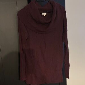 Caslon Deep Burgundy Cowl Neck Sweater